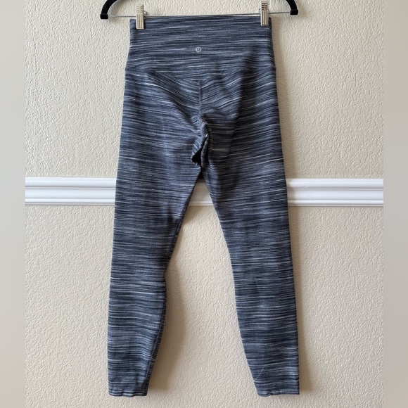 Lululemon Align Pant II 25" Mini Space Dye Herringbone Heathered Black White 6 - Picture 3 of 10